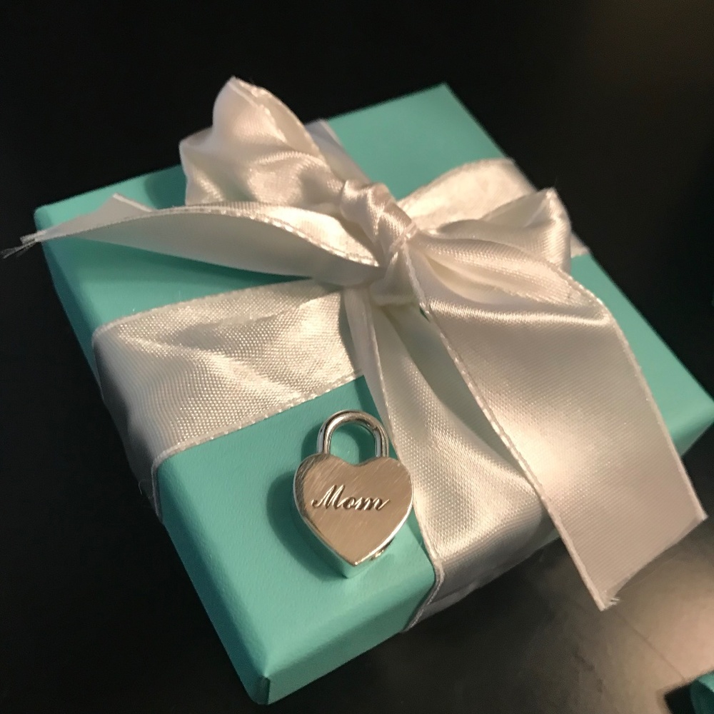 Tiffany & Co. Sterling Silver Heart Mom Padlock Charm